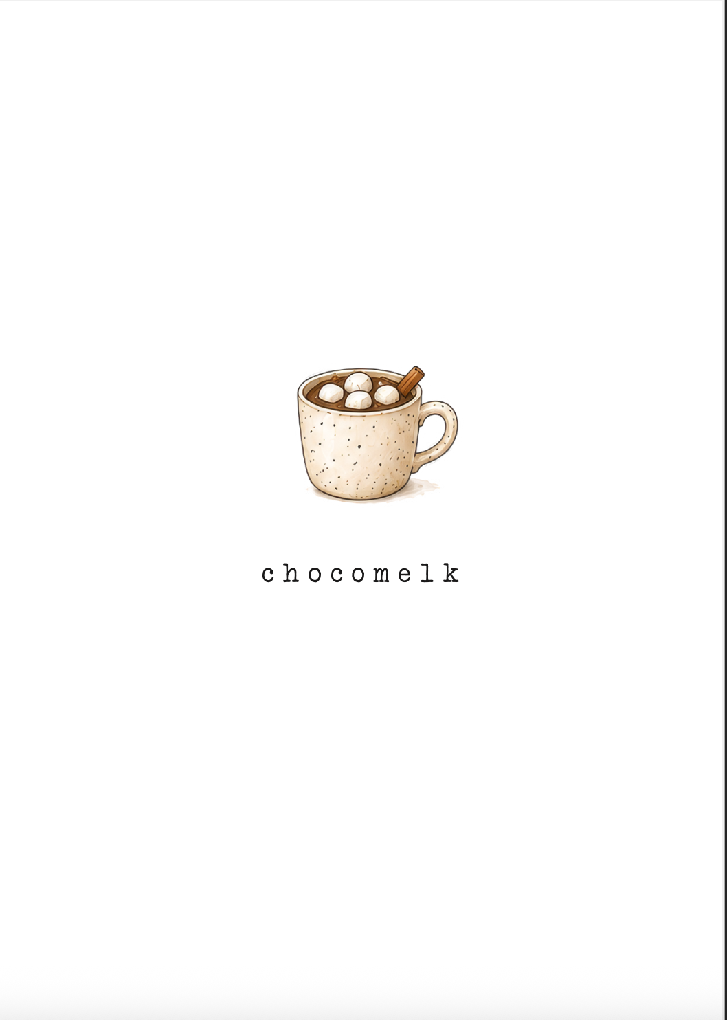 Kaart Chocolademelk