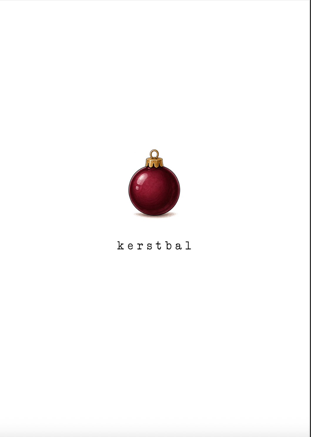 Kaart Kerstbal
