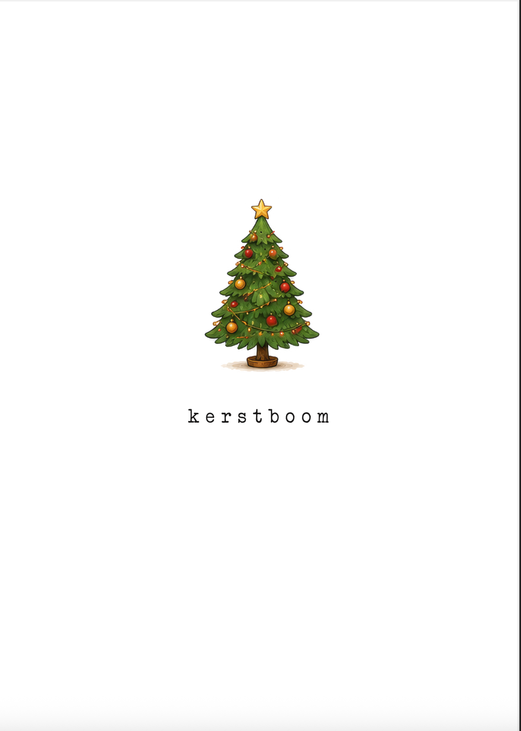 Kaart Kerstboom