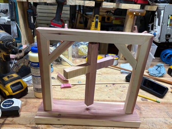 Floating wood cross