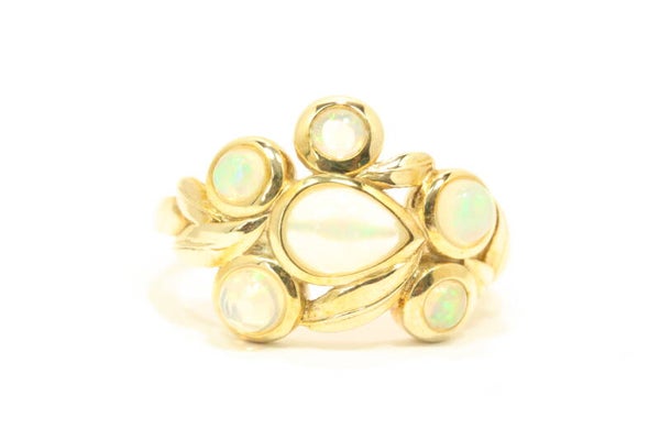 9 Karaat Ring (Ethiopisch Opaal-03) ø8.0