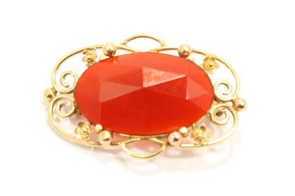 Gouden Broche (Carneool Nmr-01)