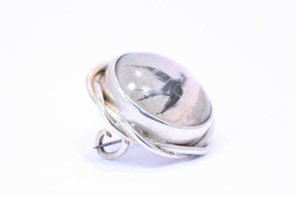 Zilveren Broche (Vogel)