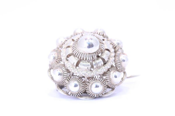 Zilveren Broche (Zeeuwse Knop Nmr-03)