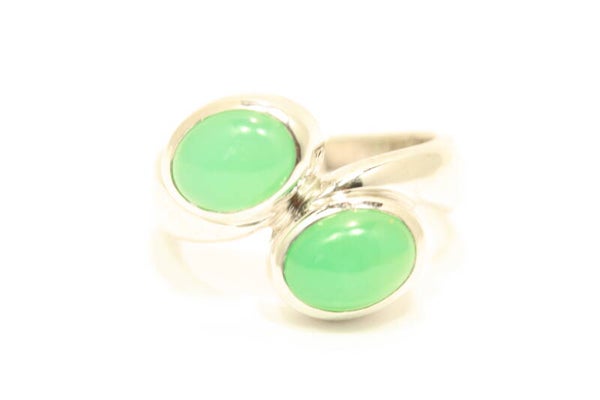 Zilveren Ring (Chrysopraas Nmr-01)