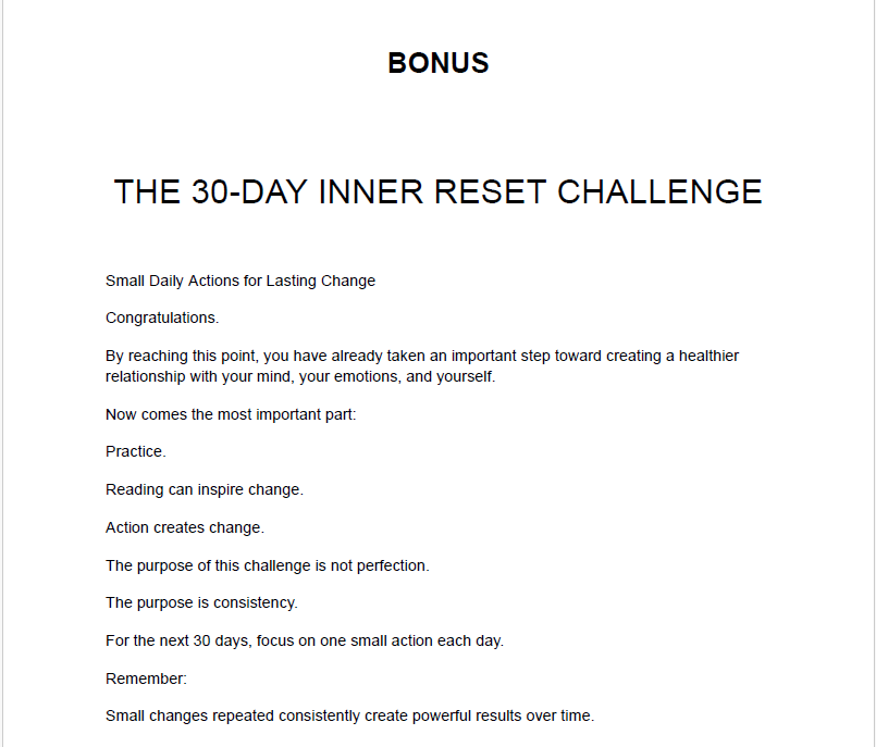 The Inner Reset Method Bonus Audio Library