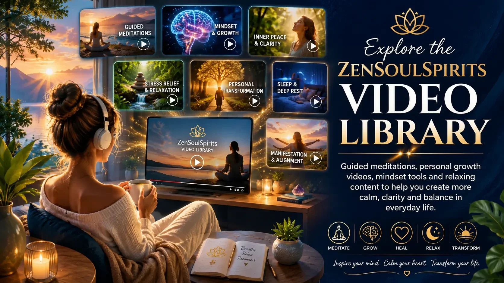 ZenSoulSpirits Video Library - Guided Meditations, Mindset and Relaxation Videos