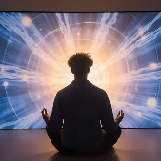 Immersive personalized meditation video with sounds and visuals