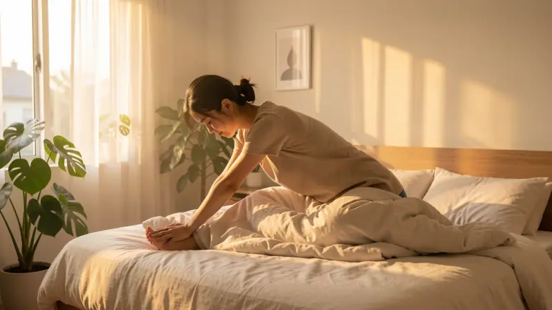routine matinale étirement au réveil pour commencer la journée avec sérénité