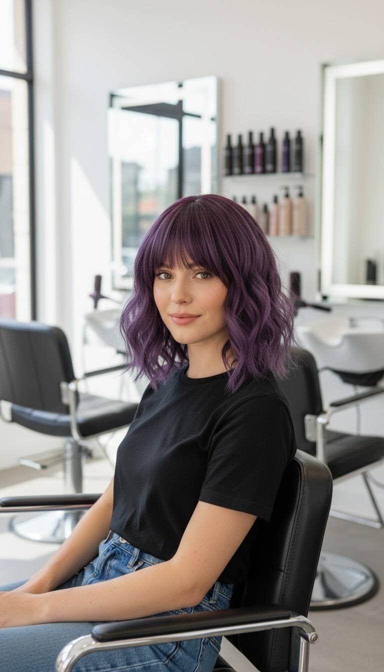 12" Bob cut with bangs Synthetic wig