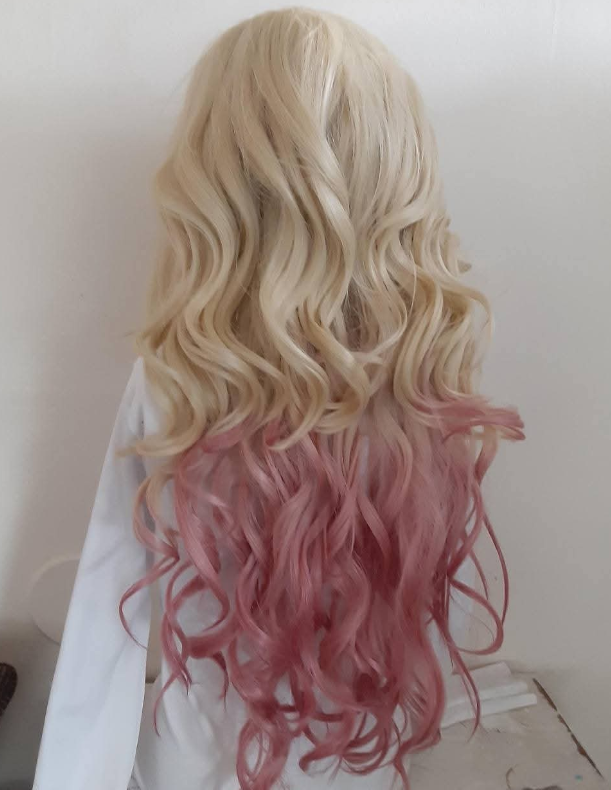 BLENDED-  Blonde Pink Ombre Human Hair Blend