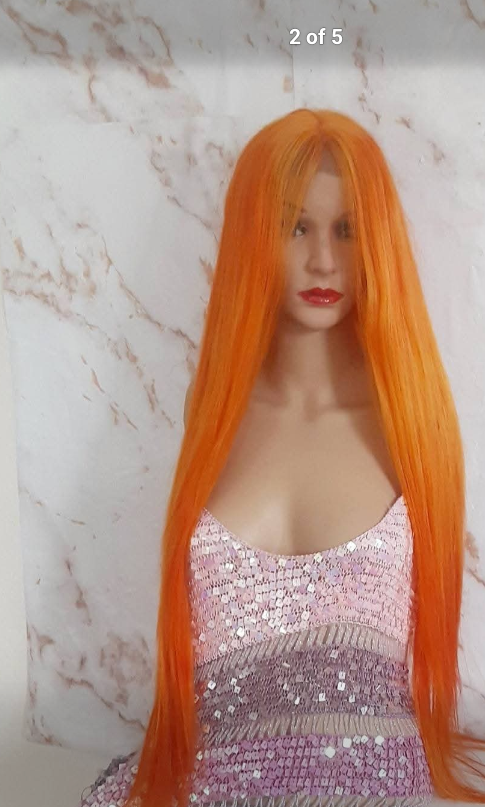 SYNTHETIC - Neon Orange ombre 30"
