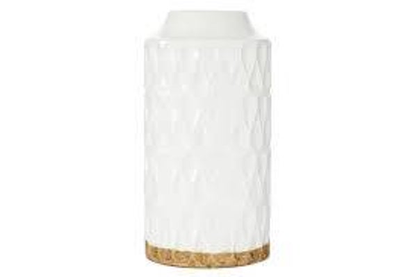 Vase Blanc 12"H