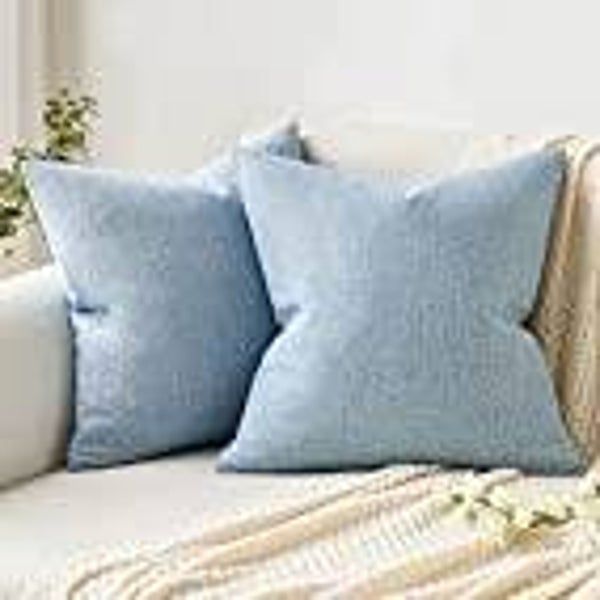 Coussin bleu pale
