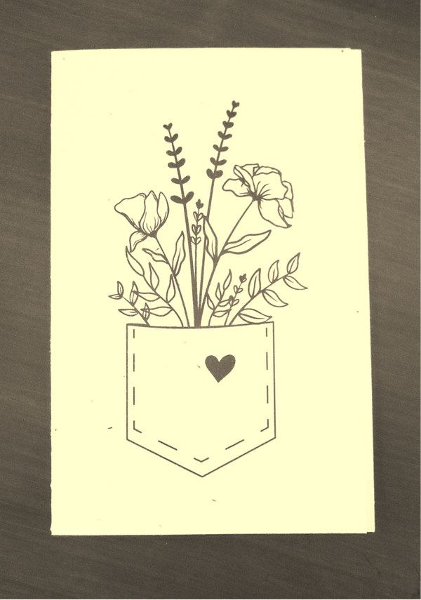 Carte de souhaits Poche Fleuri