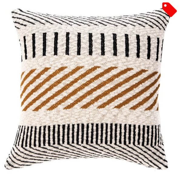 Coussin Naturel Noir Caramel