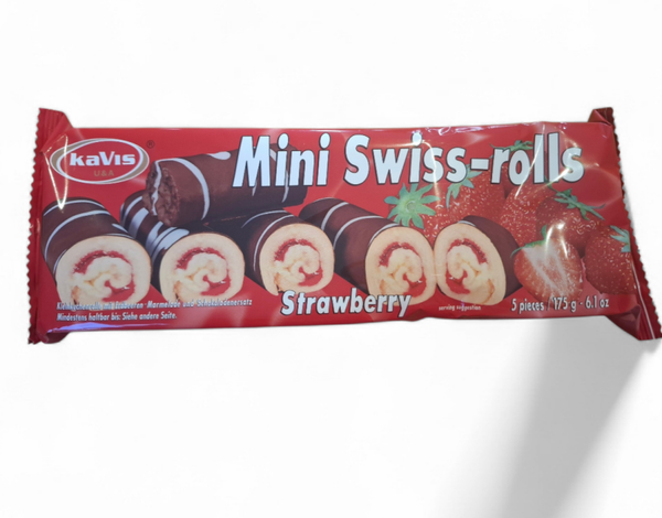Mini swiss rolls fraise