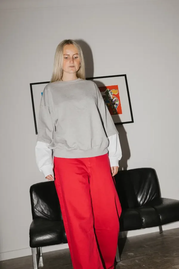 JOHNY amy sweater grey/white