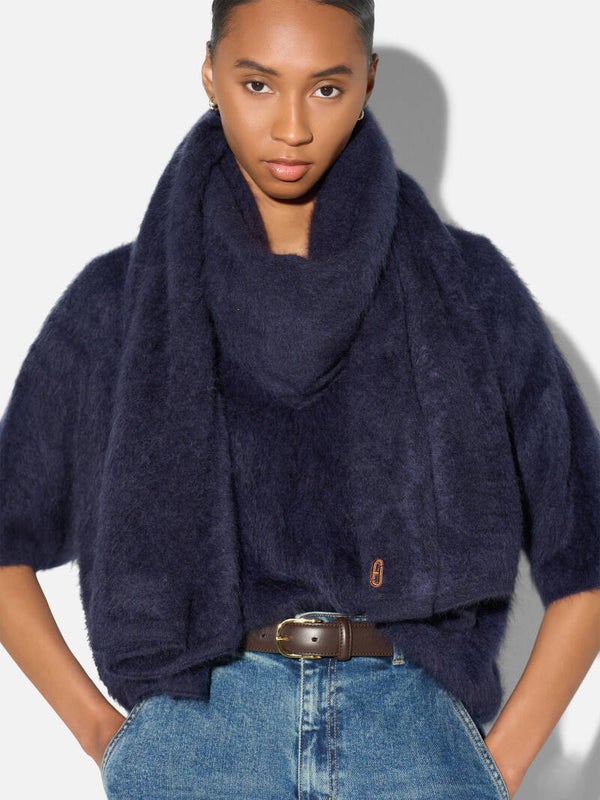 JANICE santon scarf navy