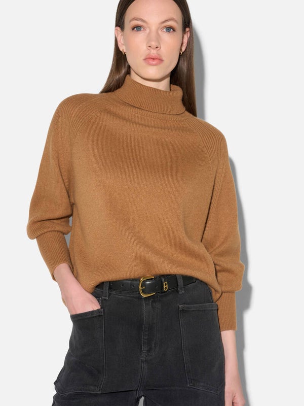 JANICE dawsey turtleneck camel