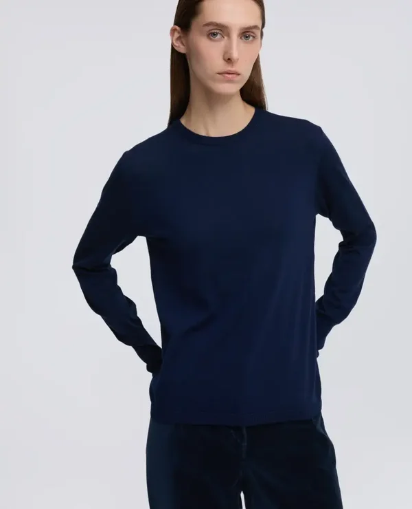 ASPESI merino wool crewneck blue