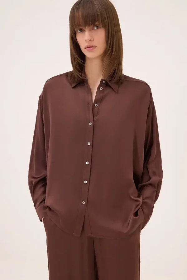 OOTD'AME viscose blouse cacao