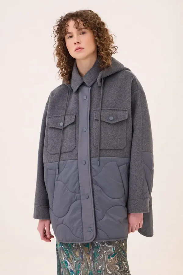 OTTOD'AME quilted parka grey