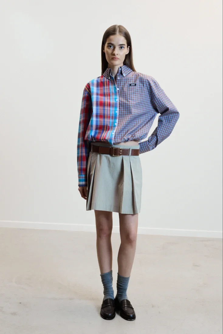 JOHNY mags multicheck blouse