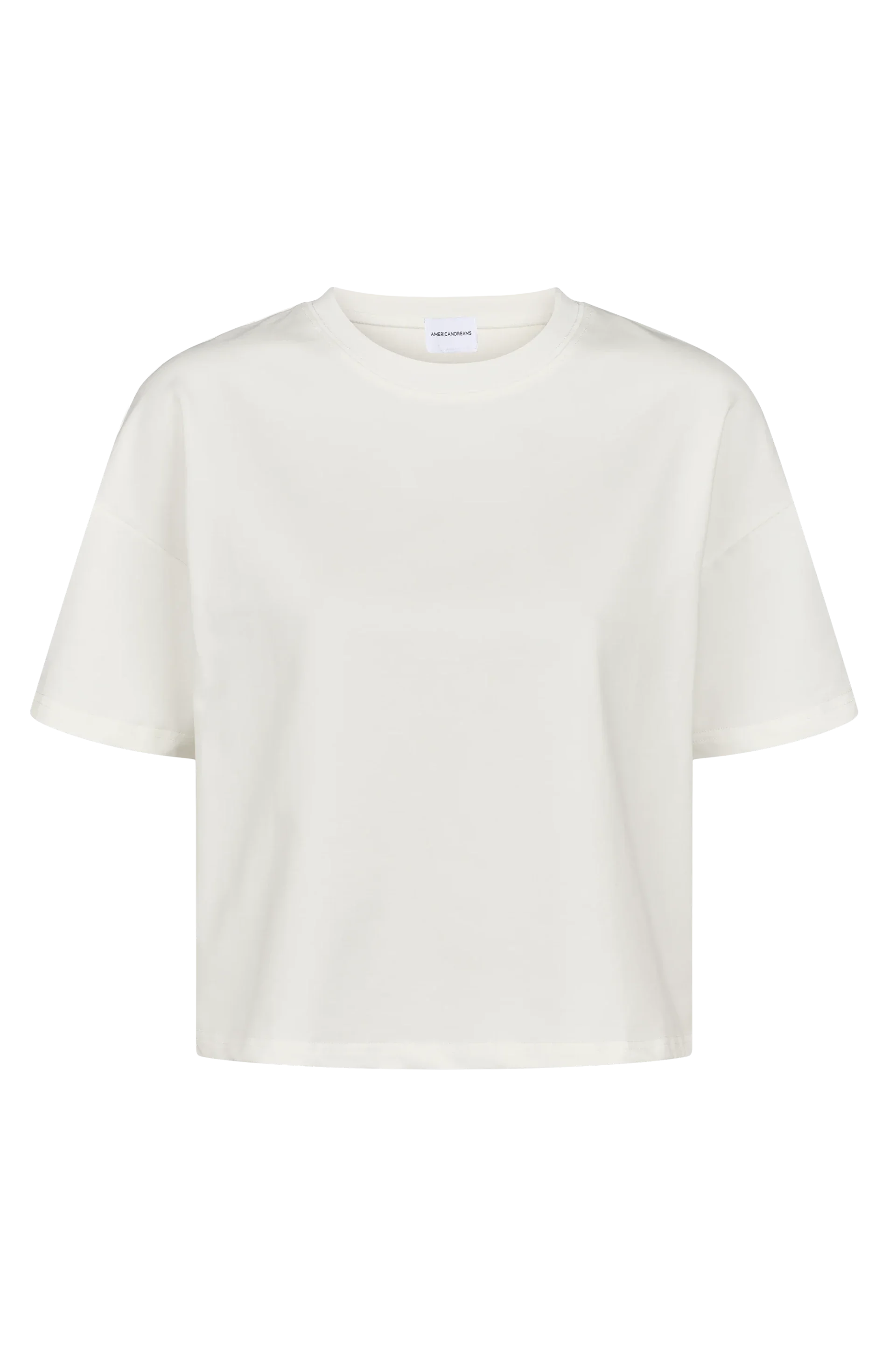 AMERICAN DREAMS kelly short boxy t-shirt white