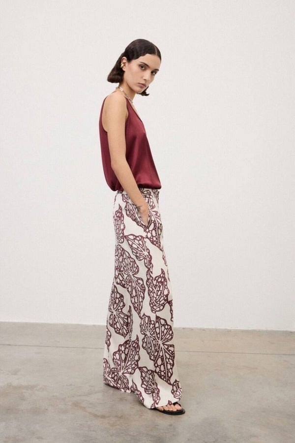 OTTOD'AME viscose palazzo merlot