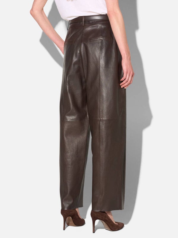 JANICE balti leather pants brown