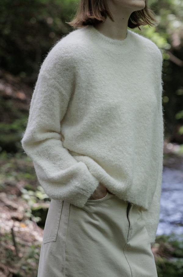 CT PLAGE alpaca pullover white
