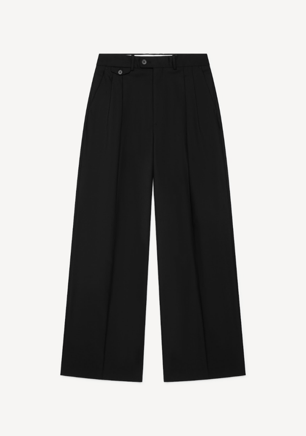 HERMAN classic pleated pants black