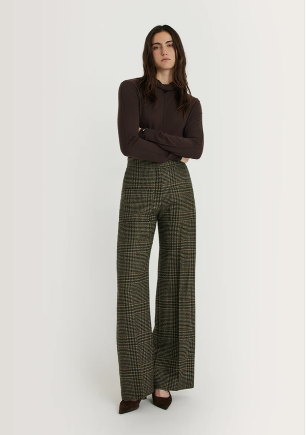 MARGAUX LONNBERG morris check trousers