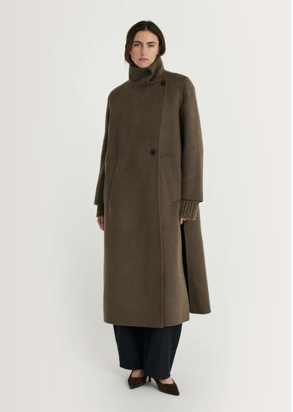 MARGAUX LONNBERG bari coat tobacco