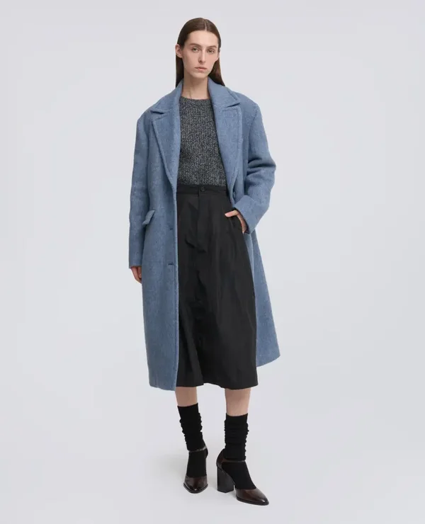 ASPESI azzurro wool coat