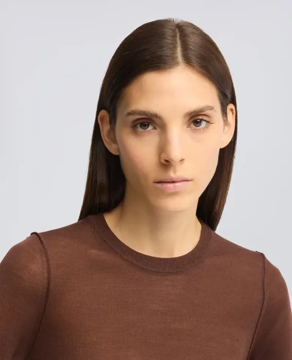 ASPESI merino wool crewneck brown