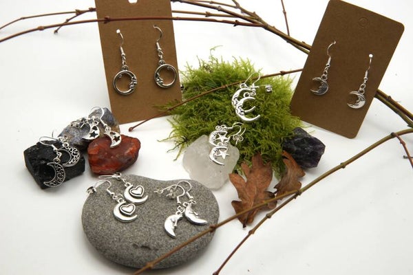 Earrings, Mixed Moon