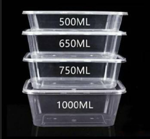 Barquettes plastique 500ml