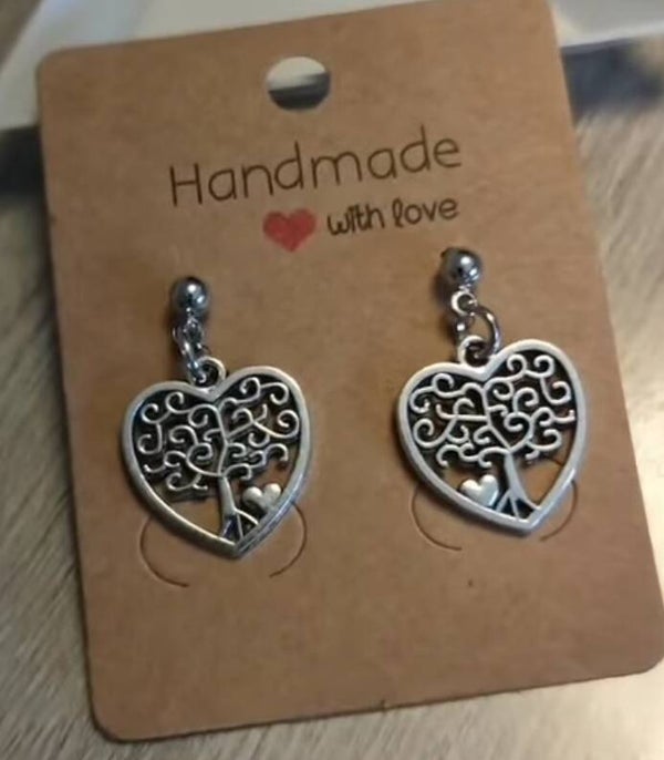 Boucle coeur arbre de vie acier inoxydable
