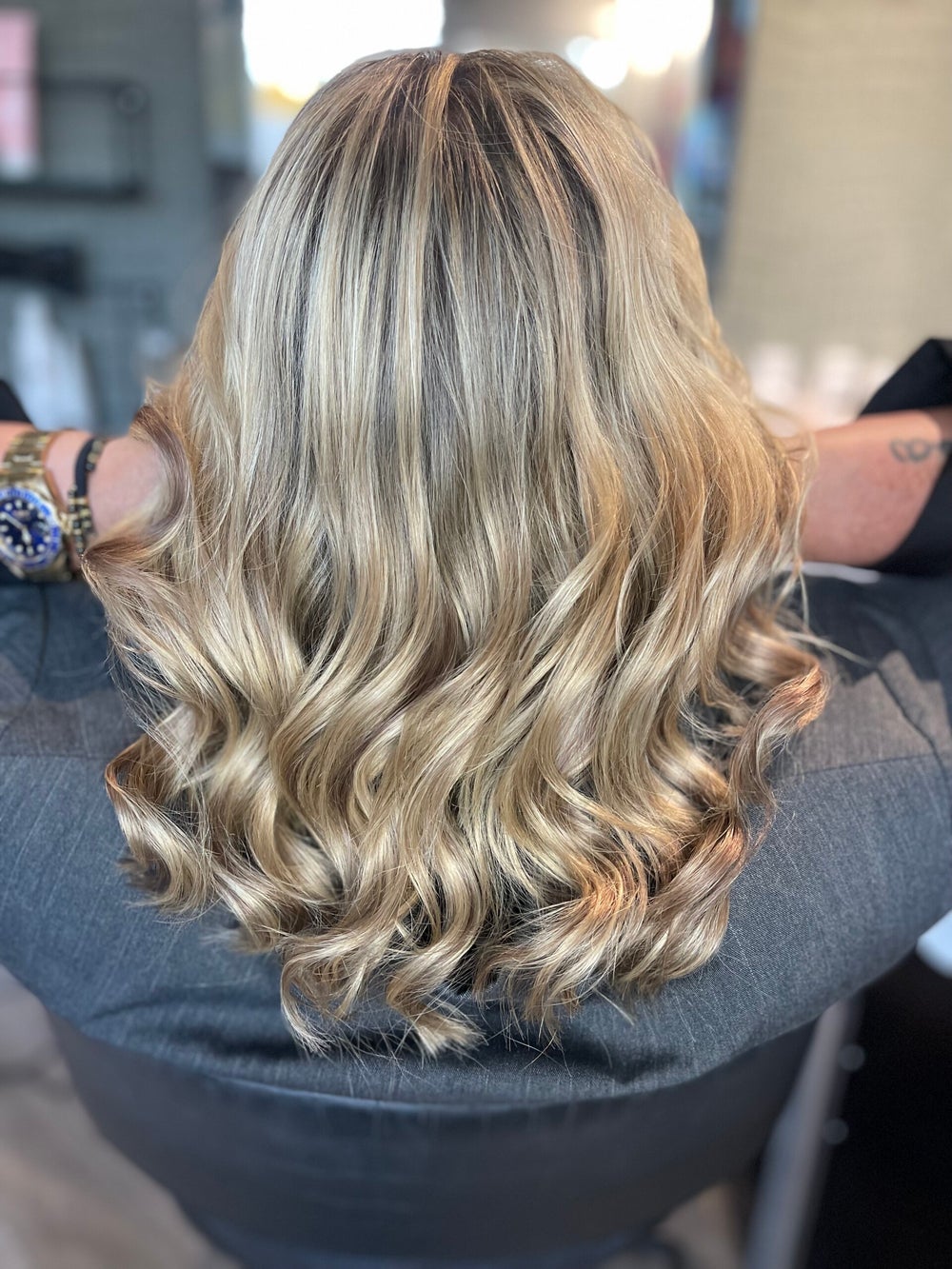 Zachte blonde balayage
