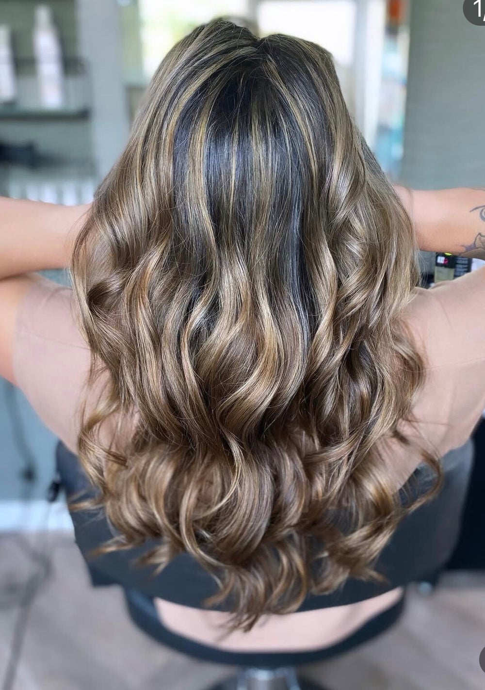 Brunette met babylights