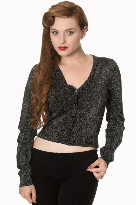 A STARRY NIGHT LONG SLEEVE CARDIGAN Zilver