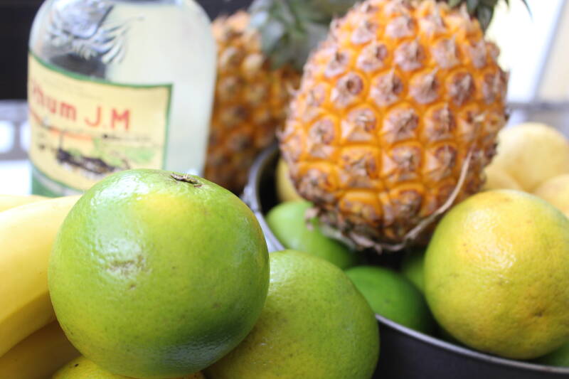 citron vert ananas et rhum fruits exotiques