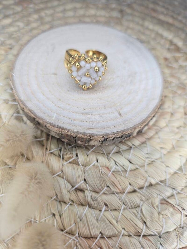 Bague Cœur pierre