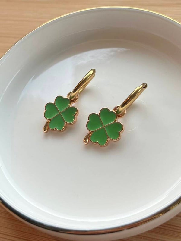 Oorbellen klavertje vier