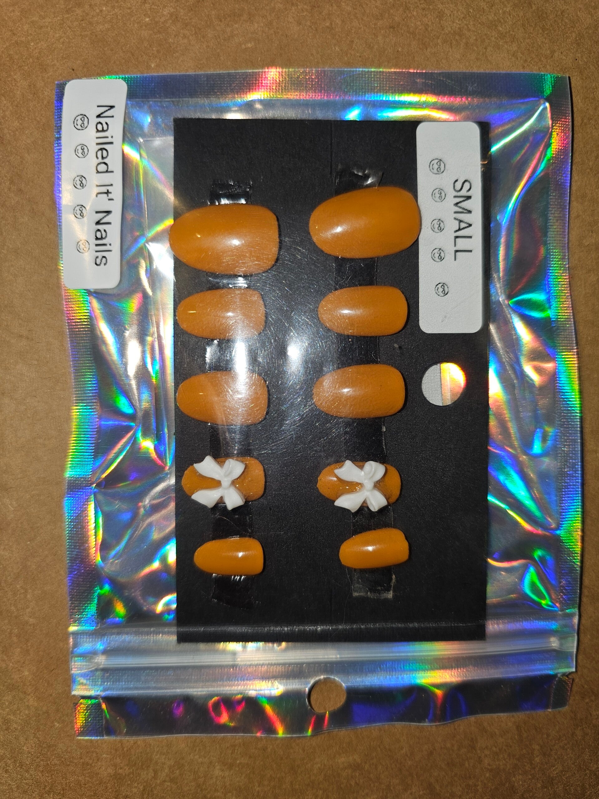 Orange w/ White Bows