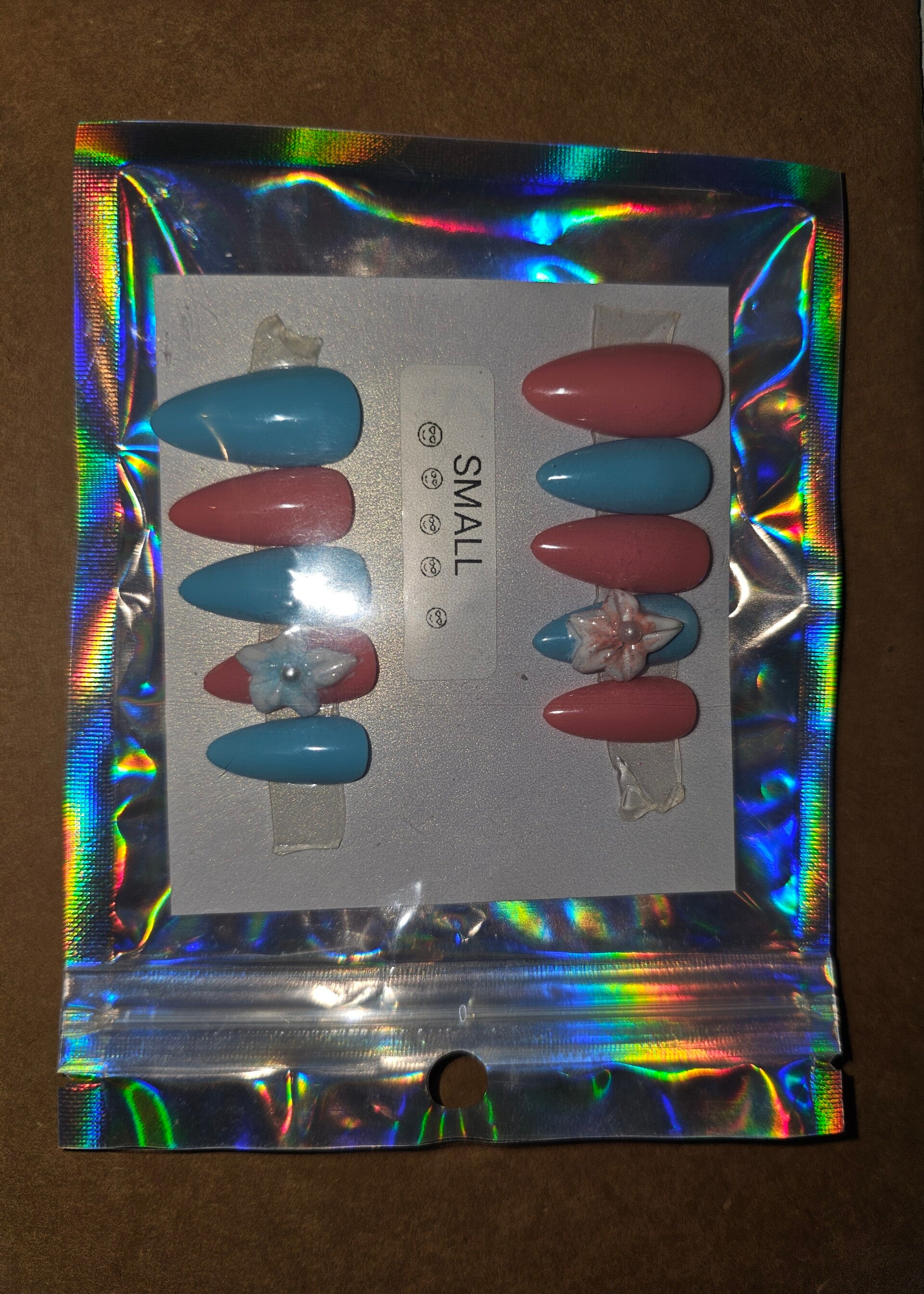 Blue & Pink Pastel Flower