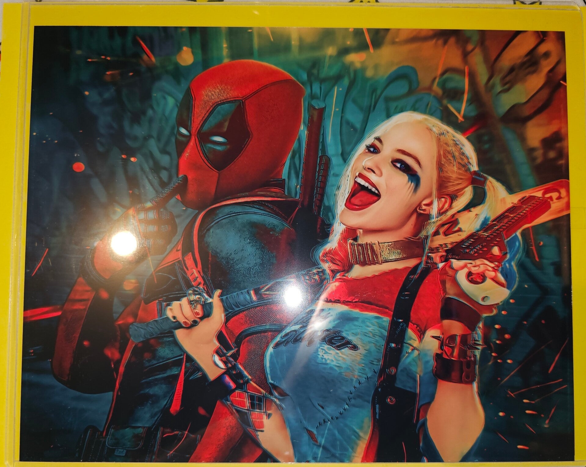 💥 Harley Quinn & Deadpool Metal Sign 💥