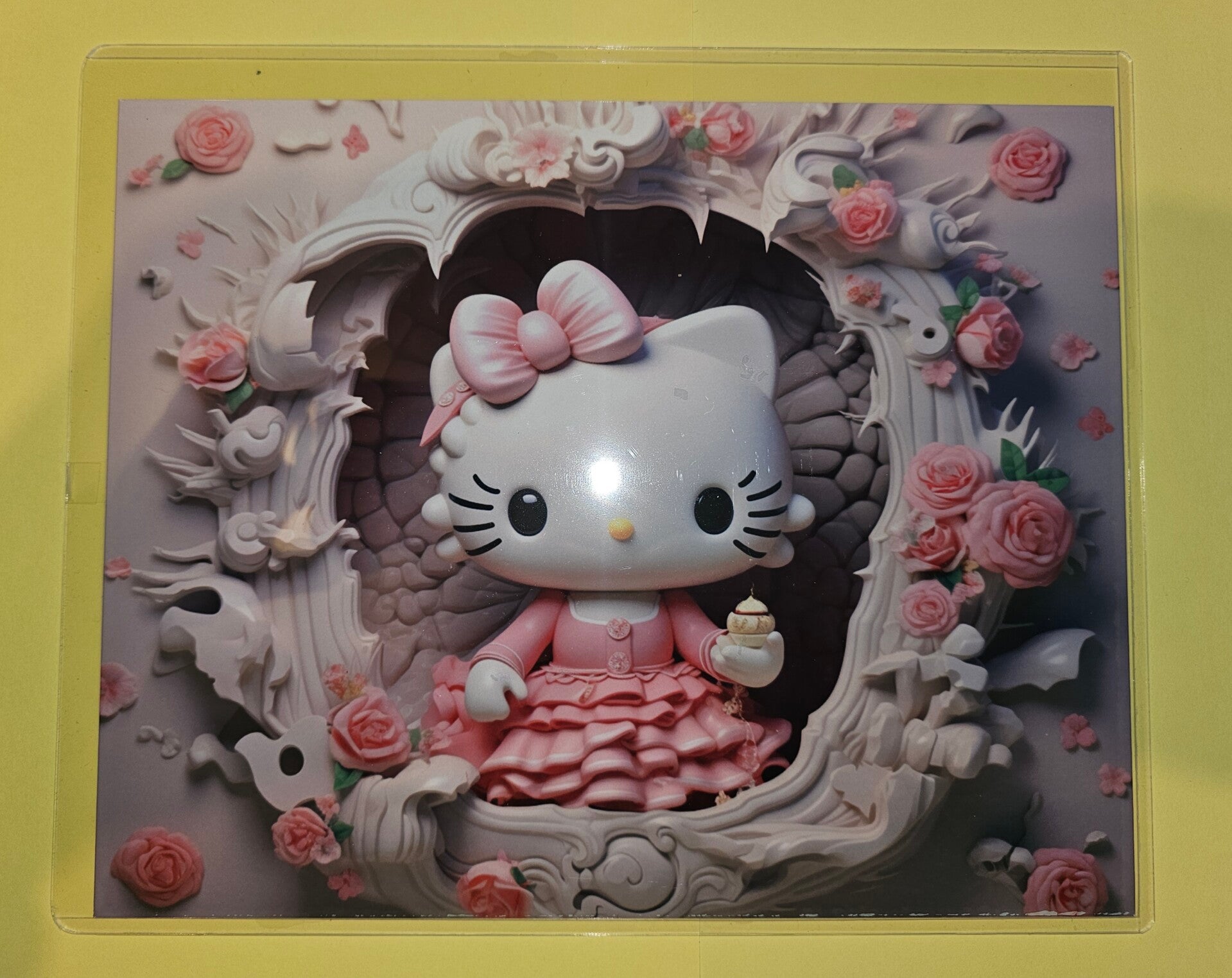 🎀 Hello Kitty Pink Roses Metal Sign
